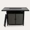 Deko Living 55 Inch Outdoor Rectangular Propane Barstool Firetable 40,000 BTU COB10005 - alternate 3